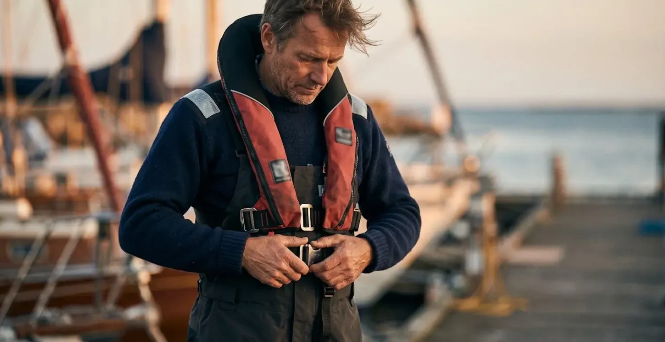 Gilet de sauvetage 275 Newtons avec harnais intégré pour navigation hauturière