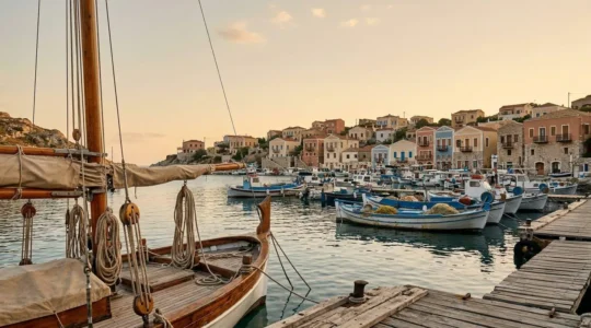Arrivée respectueuse dans un port traditionnel méditerranéen