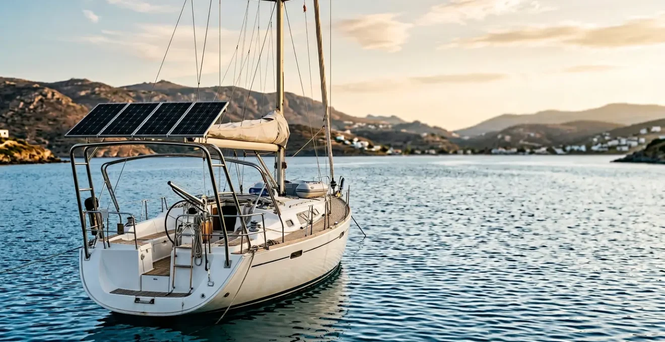 Installation de panneaux solaires sur un voilier pour autonomie électrique complète