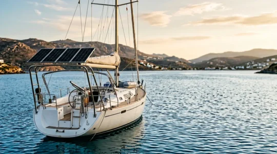 Installation de panneaux solaires sur un voilier pour autonomie électrique complète